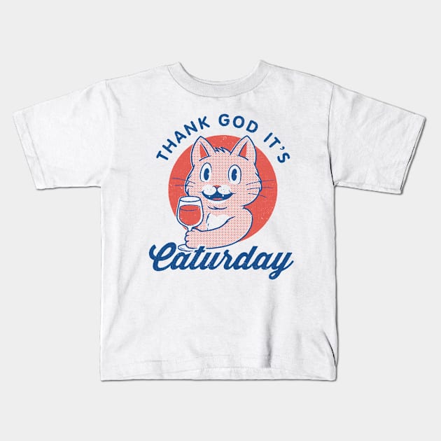 Caturday Kids T-Shirt by thiagocorrea